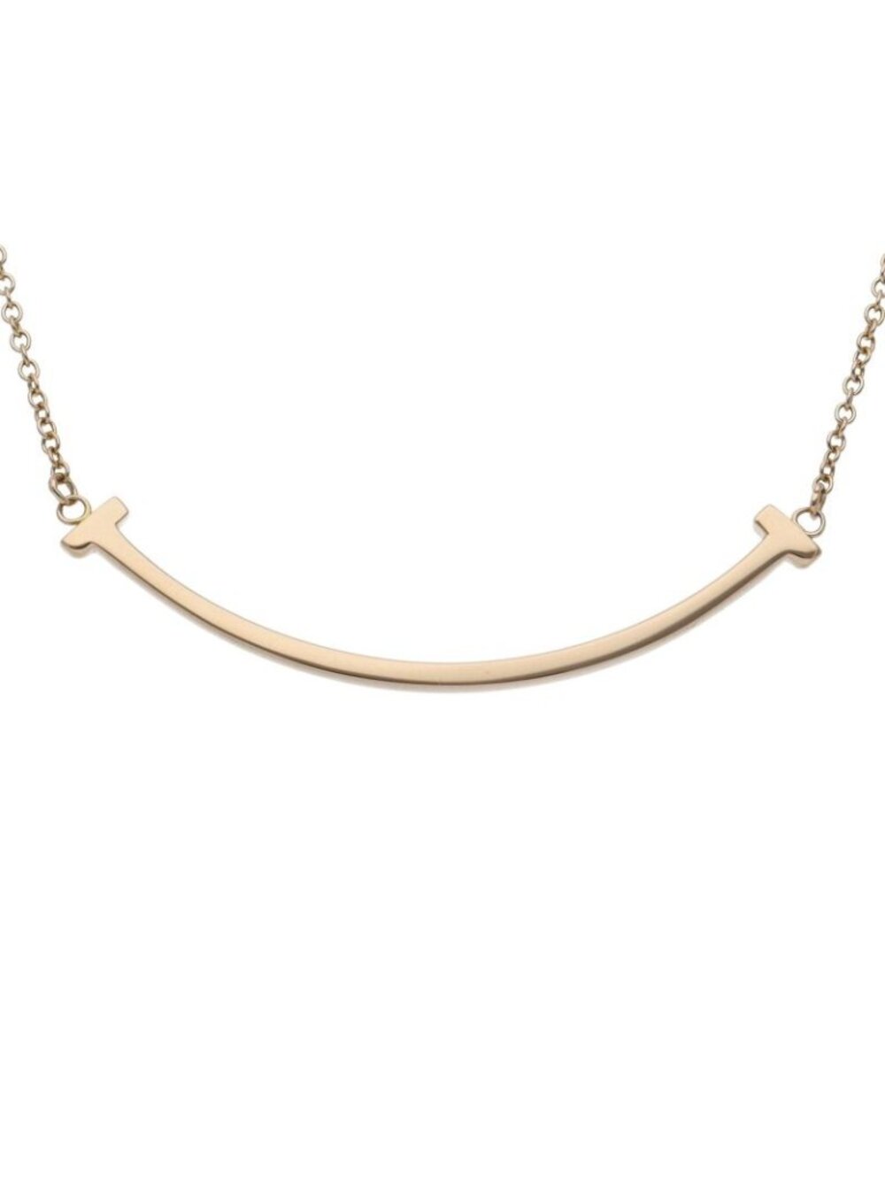Tiffany & Co T Smile Small Necklace 18K Pink Gold